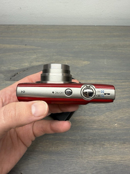 Canon Powershot ELPH 180 20MP Digital Camera 8X Zoom Red With Accessories