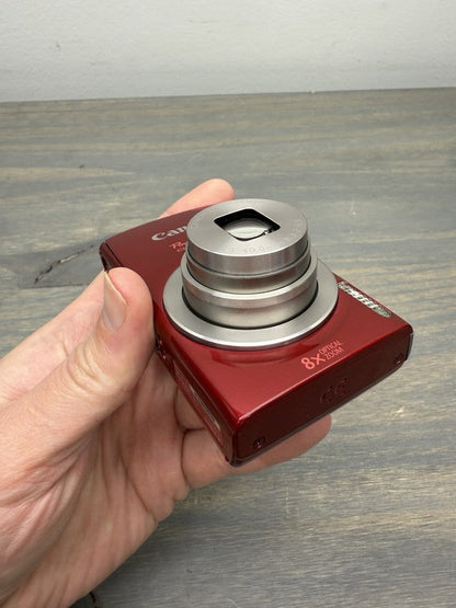 Canon Powershot ELPH 180 20MP Digital Camera 8X Zoom Red With Accessories